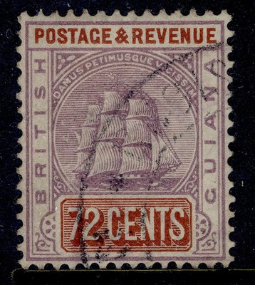 british-guiana-qv-sg203-72c-dull-purple-red-brown-fine-used-cat-60