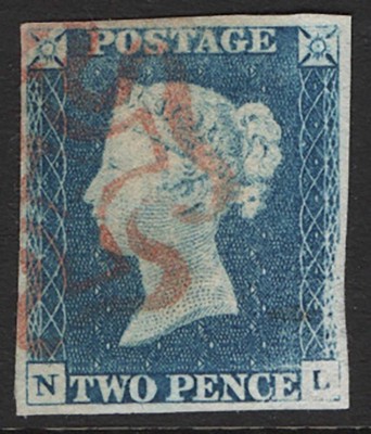 gb-1840-2d-pale-blue-plate-1-nl-vfu-light-red-mx-4-good-margins-worn-plate