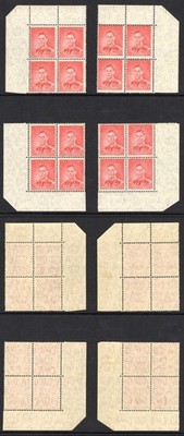 australia-acsc187z-c-1937-2d-scarlet-perf-13-5-x-14-set-of-four-plate-blocks