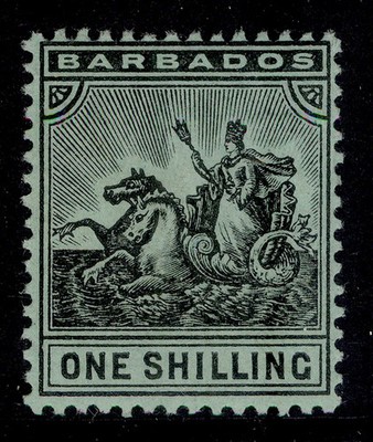 barbados-gv-sg169-1s-black-green-lh-mint-cat-24