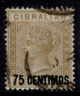 gibraltar-qv-sg21-75c-on-1s-bistre-used-cat-85