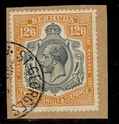 bermuda-gv-sg93-12s-6d-grey-orange-fine-used-cat-350-on-small-piece