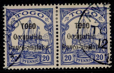 togo-anglo-french-occ-sg3-1914-20pf-ultramarine-pair-fine-used-cat-140