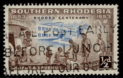 southern-rhodesia-qeii-sg71-d-pale-blue-sepia-fine-used