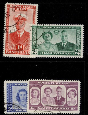 basutoland-gvi-sg32-35-1947-royal-visit-set-fine-used-cat-1-25