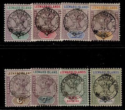 leeward-islands-qv-sg9-16-1897-complete-set-m-mint-cat-750
