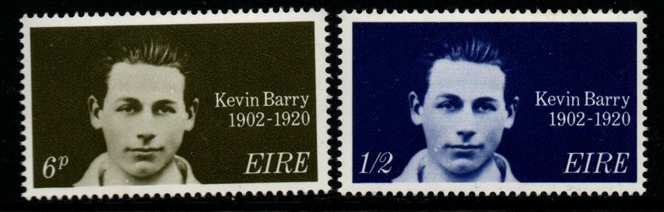 ireland-sg285-6-1970-50th-death-anniversary-of-kevin-barry-mnh