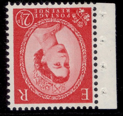 gb-qeii-sg614awi-2d-carmine-red-type-ii-1-band-phosphor-nh-mint-cat-50