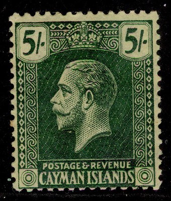 cayman-islands-gv-sg64a-5s-deep-green-pale-yellow-m-mint-cat-100