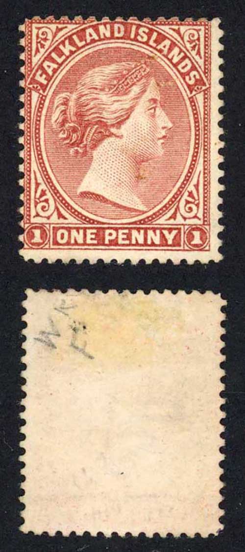 falkland-is-sg11-1d-red-brown-wmk-f-upright-no-gum-cat-350-pounds