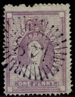 australia-queensland-qv-sg-f16-1d-mauve-fine-used-cat-28