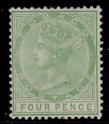 tobago-qv-sg10-4d-yellow-green-unused-cat-325-wmk-cc