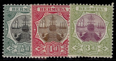 bermuda-edvii-sg31-33-1902-03-complete-set-m-mint-cat-25
