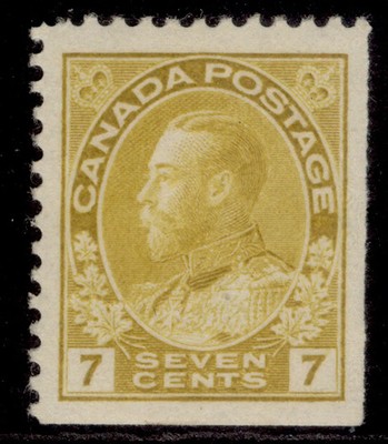 canada-gv-sg209-7c-yellow-ochre-nh-mint-cat-28