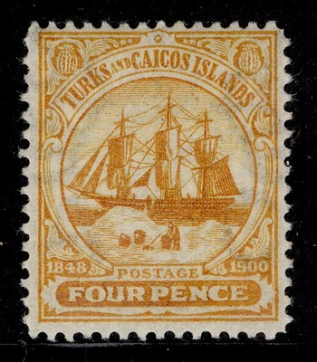 turks-caicos-islands-qv-sg105-4d-orange-nh-mint