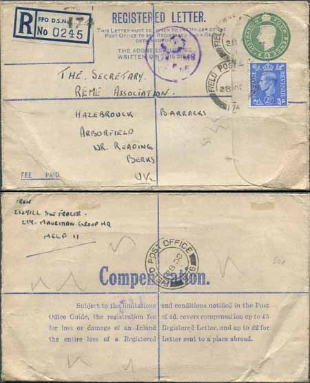 rpf7-kgvi-4d-green-forces-issue-registered-envelope-two-pound-on-back-used