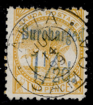 samoa-qv-sg78-1d-on-2d-yellow-used-cat-28-cds-pmk