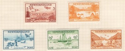 newfoundland-1933-airs-set-of-5-very-fine-mint-sg230-4-cat-170