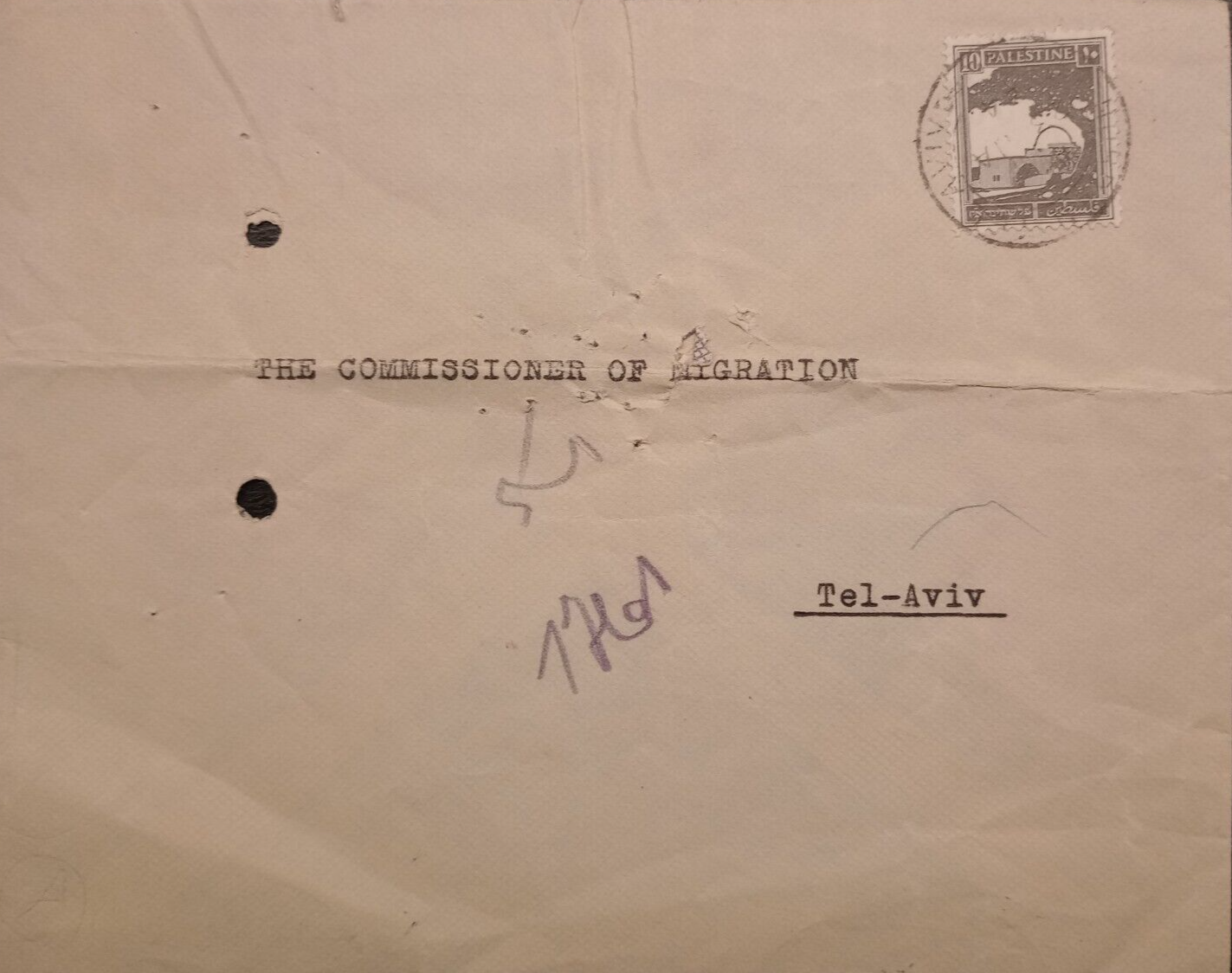 palestine-cover-tel-aviv-1944-file-holes