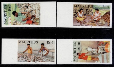 mauritius-qeii-sg1066-1069-2001-coconut-industry-set-imperf-proofs-nh-mint