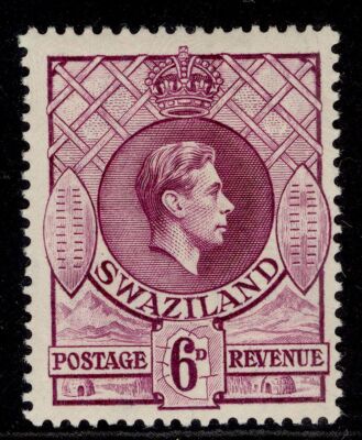 swaziland-gvi-sg34-6d-deep-magenta-m-mint-cat-26-perf-13x13
