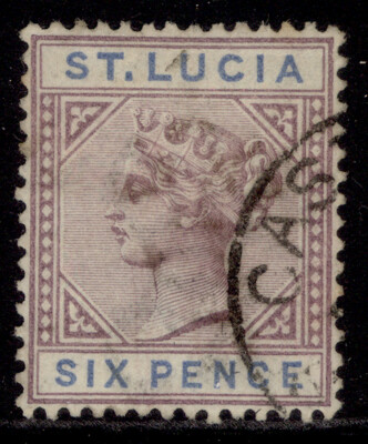 st-lucia-qv-sg49-6d-dull-mauve-blue-used-cat-26-die-ii