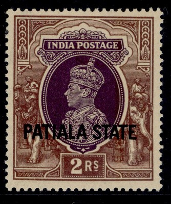 indian-states-patiala-gvi-sg93-2r-purple-brown-lh-mint-cat-35