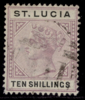 st-lucia-qv-sg52-10s-dull-mauve-black-fine-used-cat-160