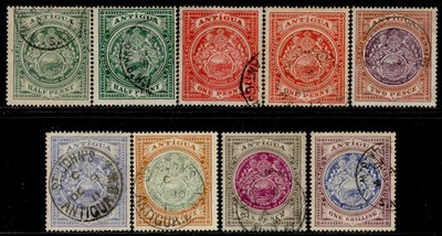 antigua-gv-sg41-49-1908-17-short-set-shades-fine-used-cat-210