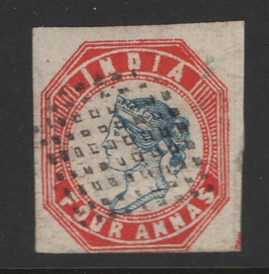 india-1854-4a-deep-blue-red-head-die-iii-frame-die-ii-sg26-fu