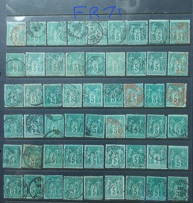 france-1876-pax-mercur-type-ii-n-below-u-5c-green-x-54-used-fr71