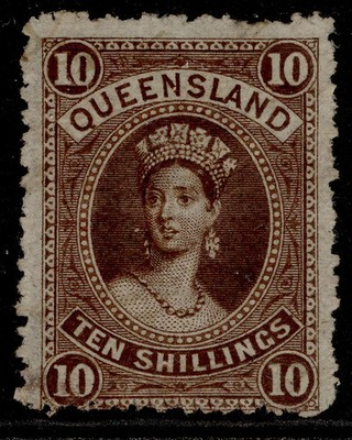 australia-queensland-qv-sg155-10s-brown-unused-cat-275