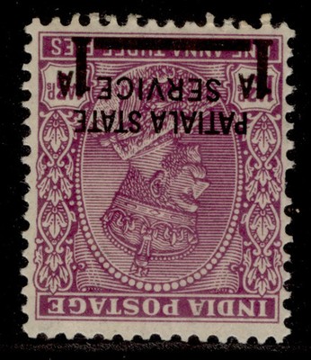 indian-states-patiala-gvi-sg-o69w-1a-on-1a-3p-mauve-nh-mint-cat-13-wmk-inv