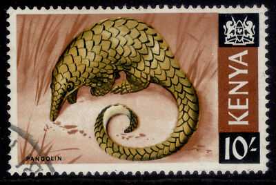 kenya-qeii-sg34-10s-yellow-ochre-black-red-brown-fine-used