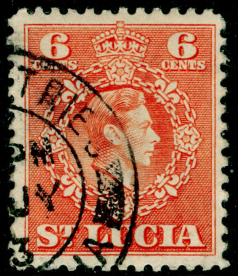 st-lucia-sg151-6c-orange-fine-used