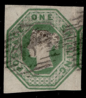 gb-qv-sg55-scarce-1s-green-cut-square-used-cat-750