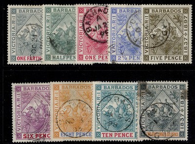 barbados-qv-sg116-124-1897-98-diamond-jubilee-complete-set-fine-used-cat-200