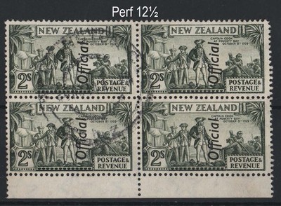 new-zealand-1936-2s-olive-green-official-perf-12-sgo132c-fu-marginal-block-of-4