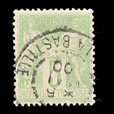 9347-france-sg215-5c-green-1876-sc-67-mi59i-used-c50