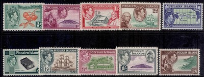 pitcairn-islands-gvi-sg1-8-1950-51-complete-set-m-mint-cat-80
