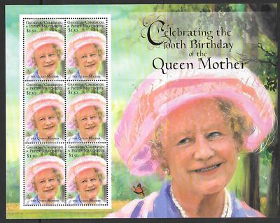 grenada-grenadines-sg3219a-100th-birthday-of-queen-mother-sheetlet-mnh