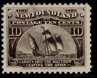 canada-newfoundland-qv-sg73-10c-sepia-m-mint-cat-45