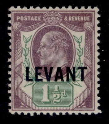 british-levant-edvii-sg-l3a-1d-pale-dull-purple-green-lh-mint-cat-25