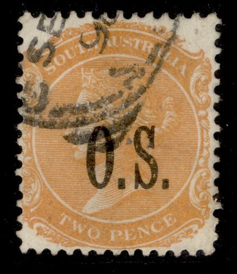 australia-south-australia-qv-sg-o59-2d-orange-red-fine-used