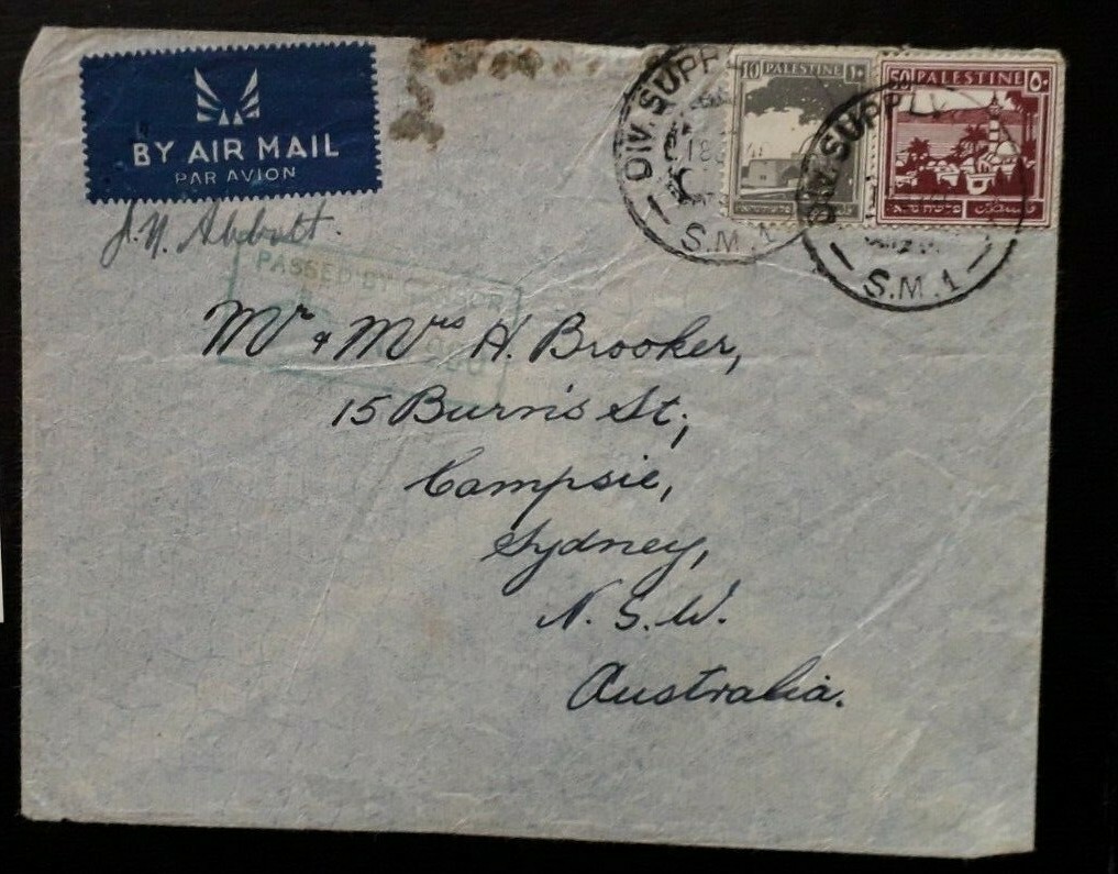 palestine-cover-1940-divisional-supply-postmark-airmail-to-australia