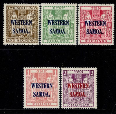 samoa-gv-sg189-193-1935-42-group-lh-mint-cat-330