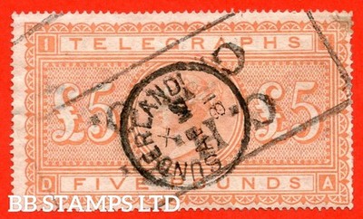 sg-t18-l237-da-1877-5-00-telegraph-plate-1-a-good-used-exampl-b93271