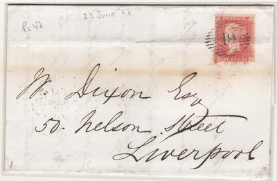 gb-1854-1d-red-large-crown-perf-14-cream-tinted-paper-plate-47-oj-vfu-on-neat