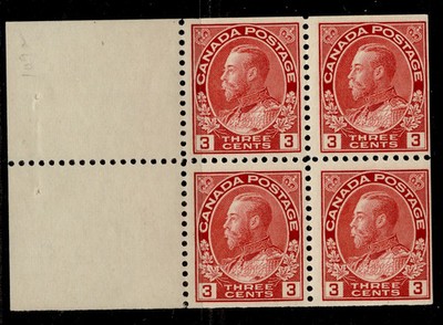 canada-gv-sg248aa-3c-carmine-booklet-pane-of-4-2-labels-nh-mint-cat-50