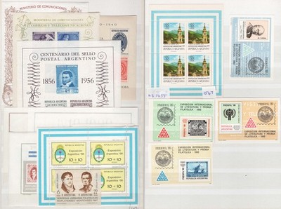 argentina-1949-1966-group-of-16-m-sheets-um